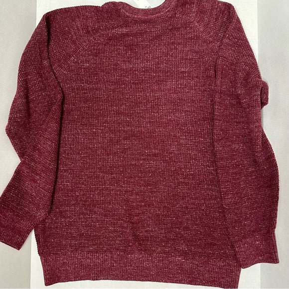 GAP Mens Sz XXL Red Raglan Long Sleeve Waffle Pullover Lumberjack Sweater Shirt - Picture 7 of 8